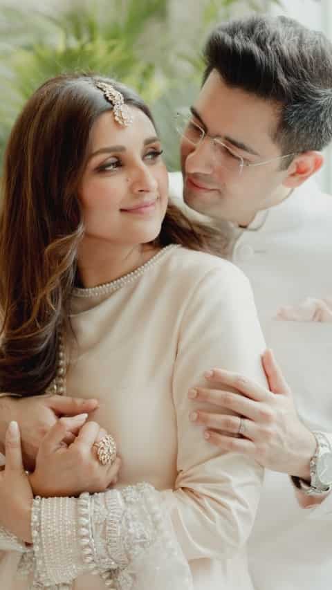 parineeti engagement dress Parineeti Chopra gets engaged to Raghav Chadha in an ivory blush attire by couturier Manish Malhotra
