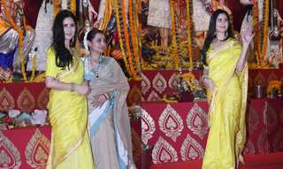 In Pics: Anil, Sonam And Katrina At Durga Puja Pandal 
