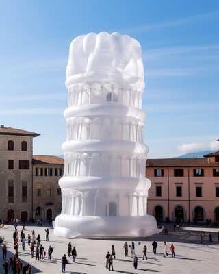 AI Transforms Historical Sites into Inflatable Marvels