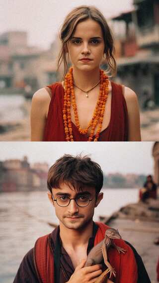AI Brings Harry Potter Cast to the Ghats of Banaras
