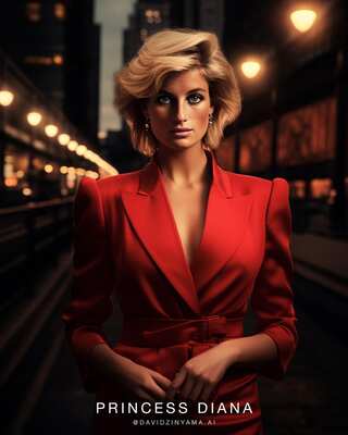 If Princess Diana Was a 21st Century Fashion Influencer, Courtesy AI