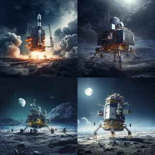 AI Imagines Successful Landing of Chandrayaan-3 