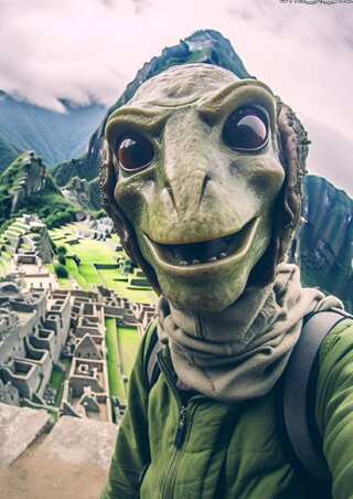 Say Cheese! AI Imagines Aliens Visiting Earth