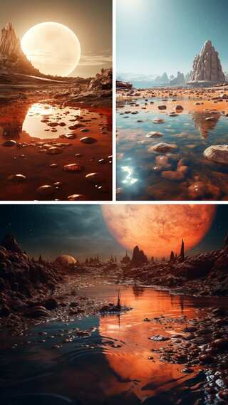 AI Imagines Water On Mars