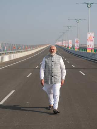 Indian Prime Minister Narendra Modi inaugurates Atal Setu