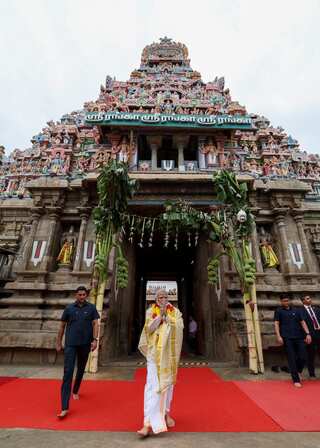 PM Modi at Tamil Nadu’s Sri Ranganathaswamy Temple 