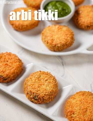 Arbi Tikki Recipe for Navratri Snacking
