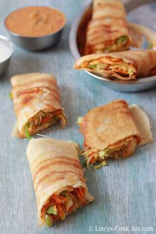 5 Easy Steps to Make Spring Roll Dosa

