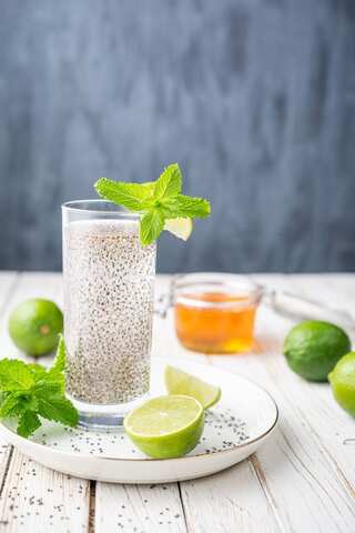 Chia-Infused Beverages for Healthy Skin and Weight Management